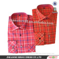 men's yarn dyed cotton flannel designer check shirts